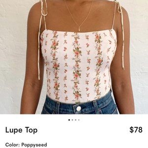 NTW Reformation Lupe Top in Poppyseed - size 6